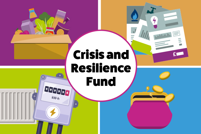 Clipart of the crisis and resilience fund program.